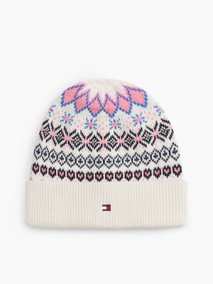 Kids' Fair Isle Beanie, Ivory Silk/Multi