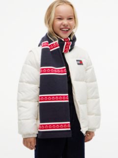 Kids' Heart & Stripe Scarf — Ruby Rhubarb/Multi 4