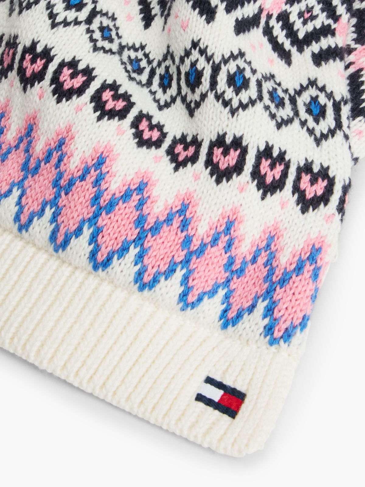 Kids' Fair Isle Scarf — Ivory Silk/Multi