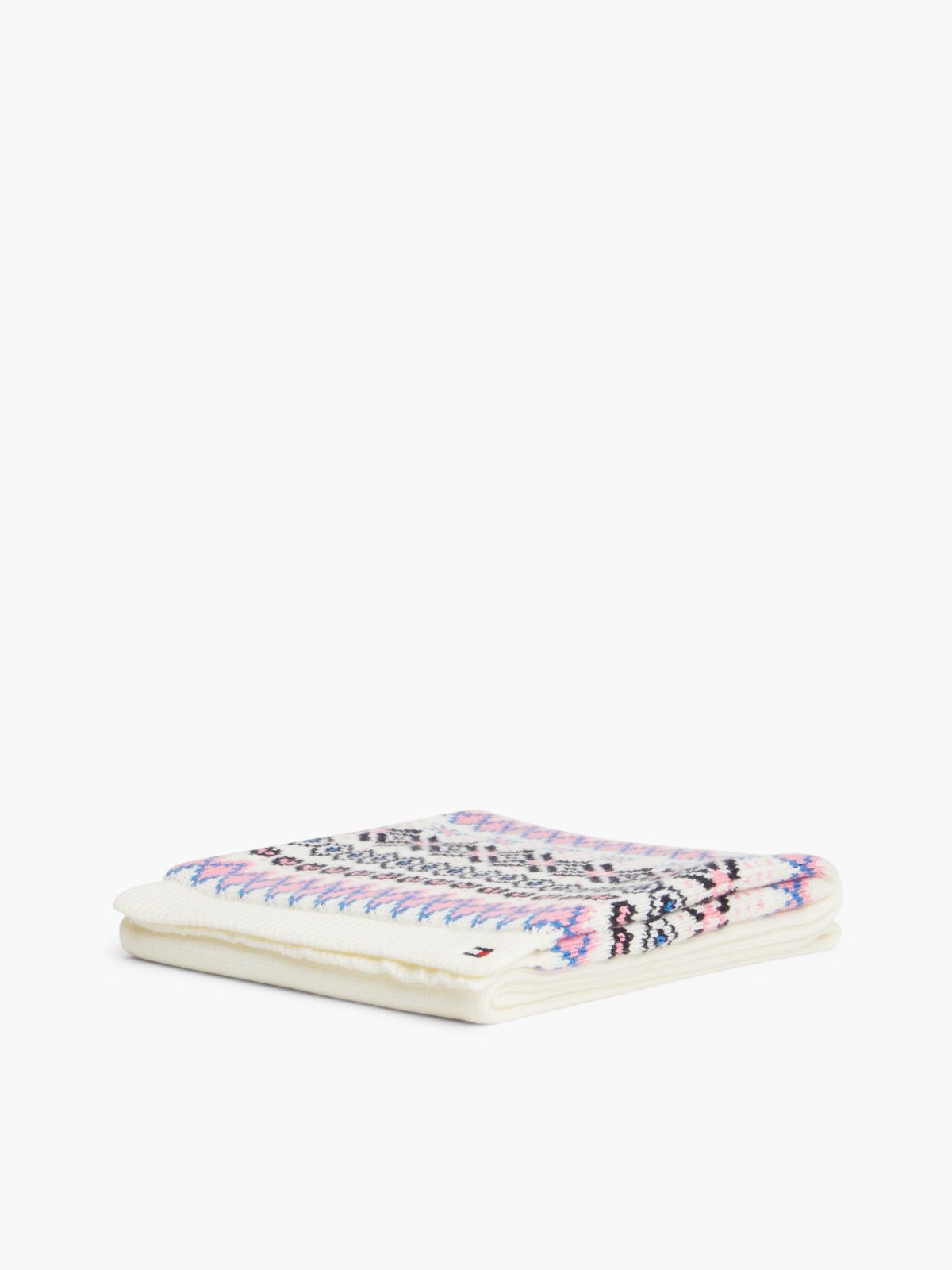 Kids' Fair Isle Scarf — Ivory Silk/Multi