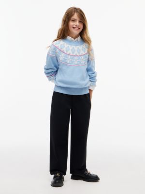 Детский свитер Tommy Hilfiger Fair Isle, цвет: Светлый синий — фото 2