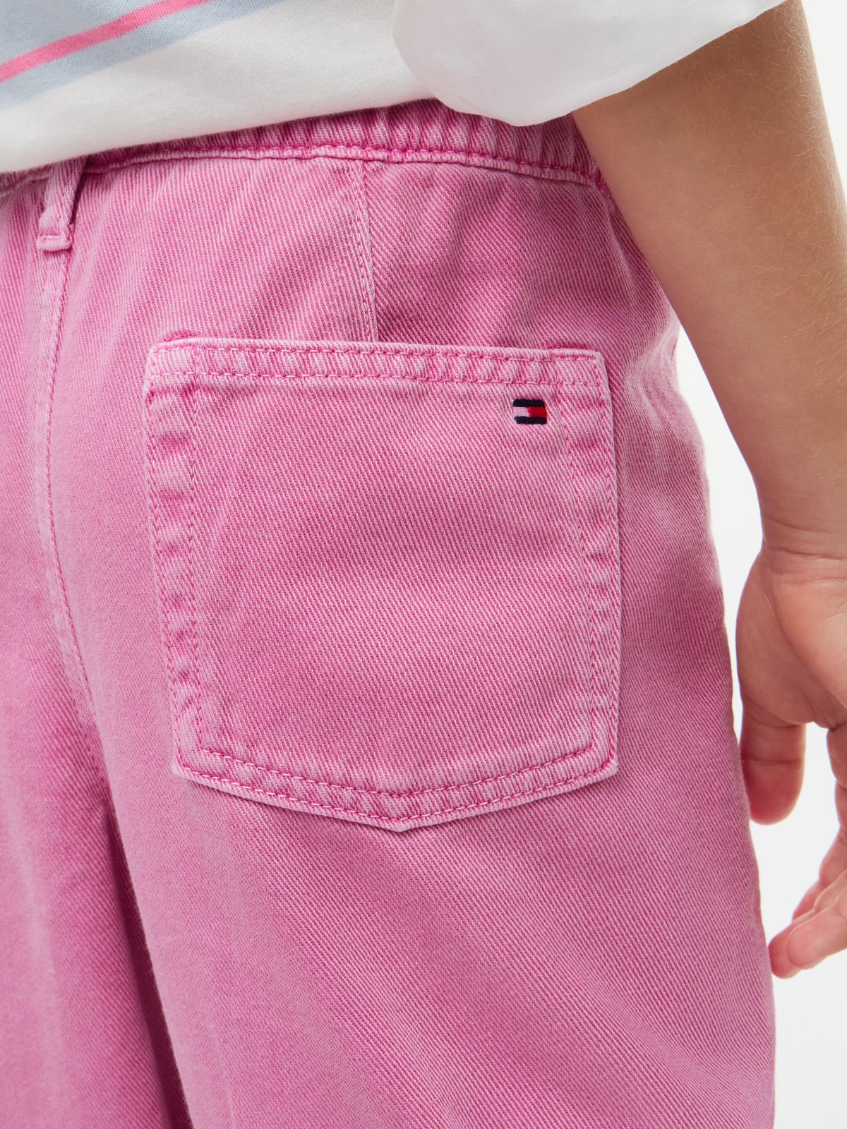 Kids' Wide Leg Pull-On Utility Jean — Fuschia Pink
