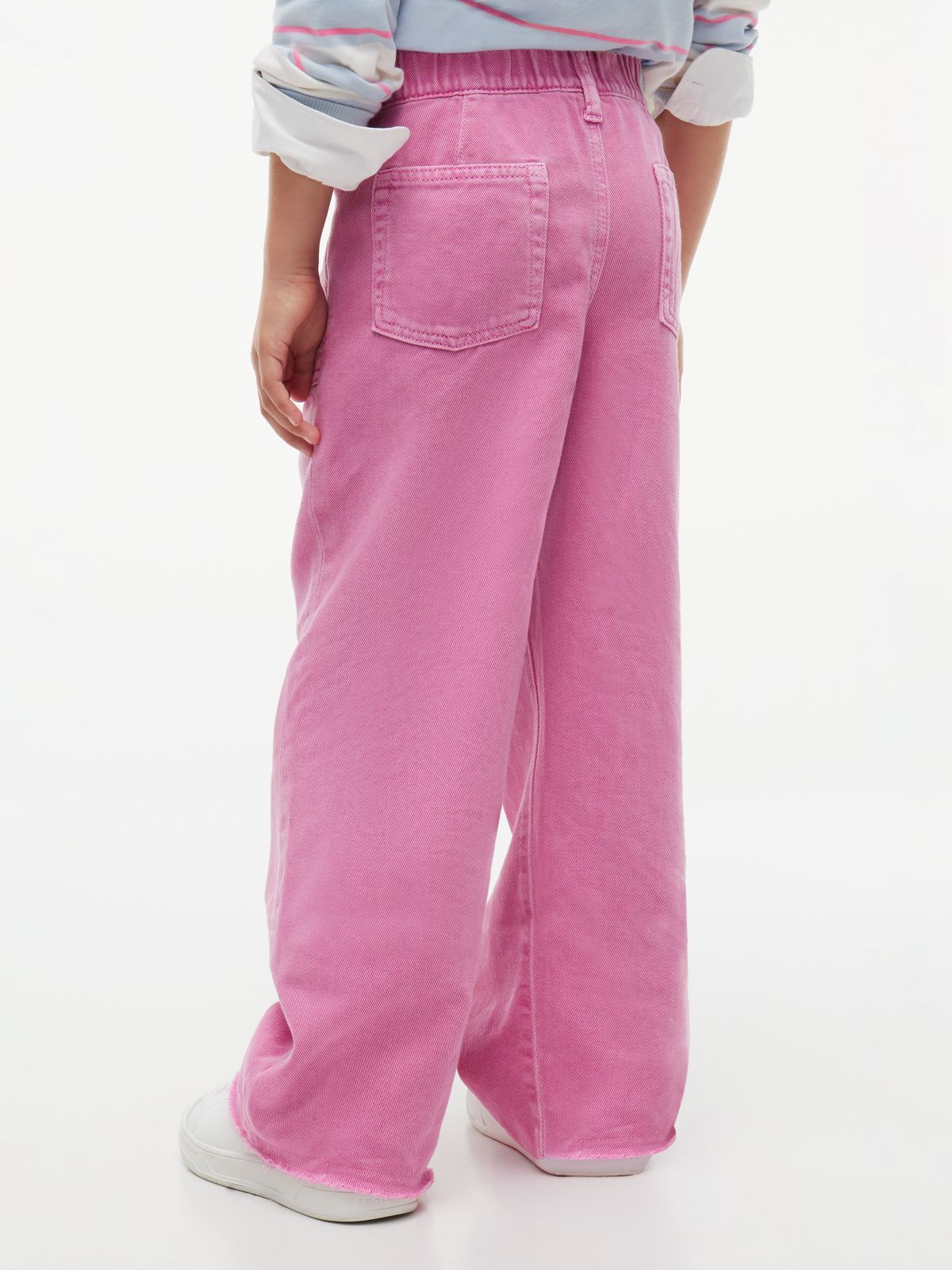 Kids' Wide Leg Pull-On Utility Jean — Fuschia Pink