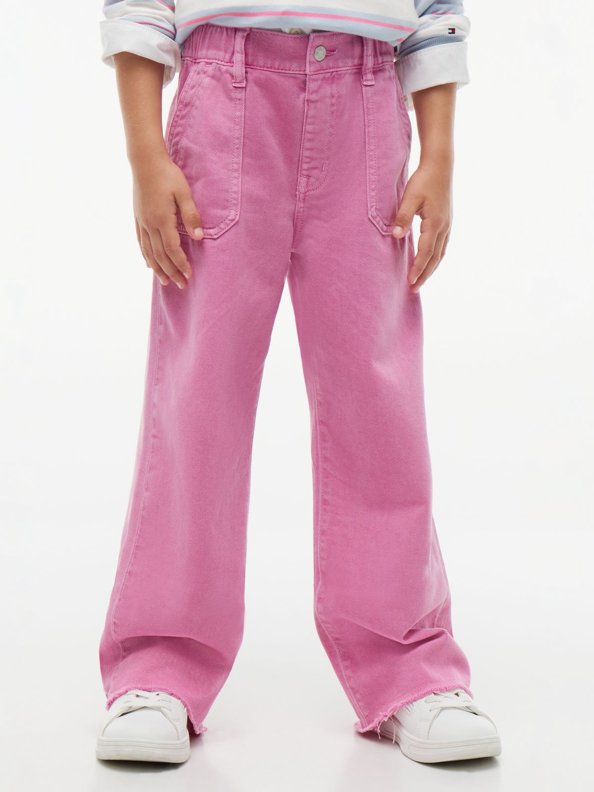 Kids' Wide Leg Pull-On Utility Jean — Fuschia Pink