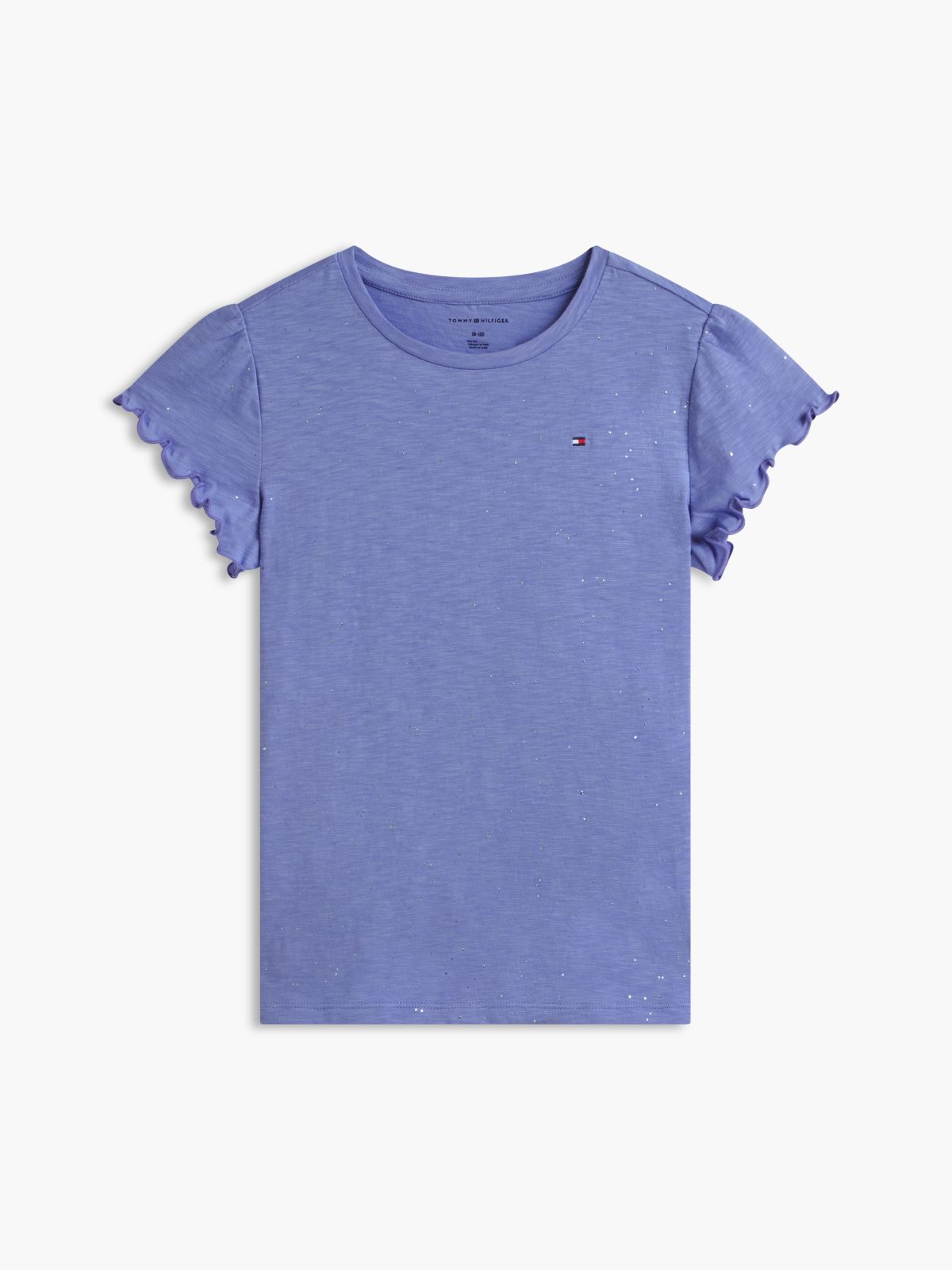 Kids' Sparkle Ruffle-Sleeve Top — Vintage Iris