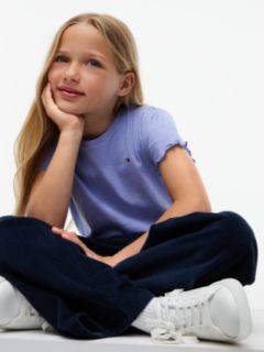 Kids' Sparkle Ruffle-Sleeve Top — Vintage Iris 3