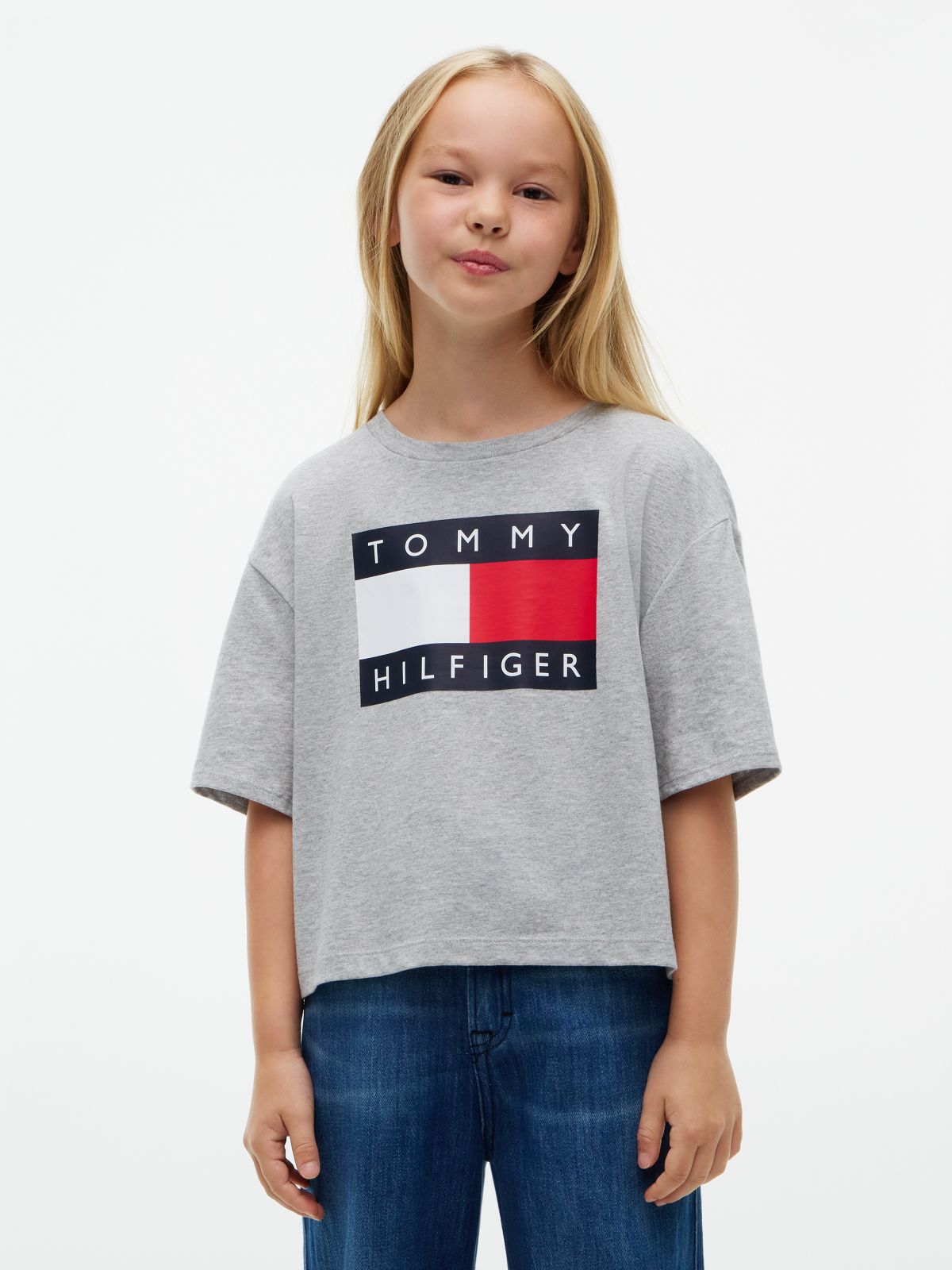 Kids' Classic Flag Badge T-Shirt — Grey
