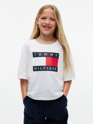 Kids' Classic Flag Badge T-Shirt, White