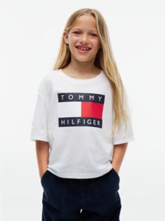 Kids' Classic Flag Badge T-Shirt — White 1