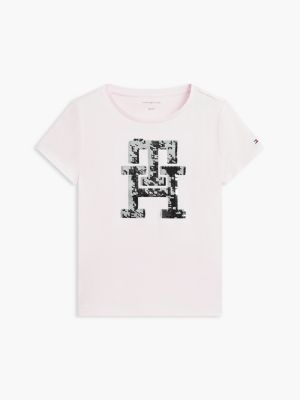 Детские футболки Tommy Hilfiger Kids' Flip Sequin Monogram T-Shirt — фото 5