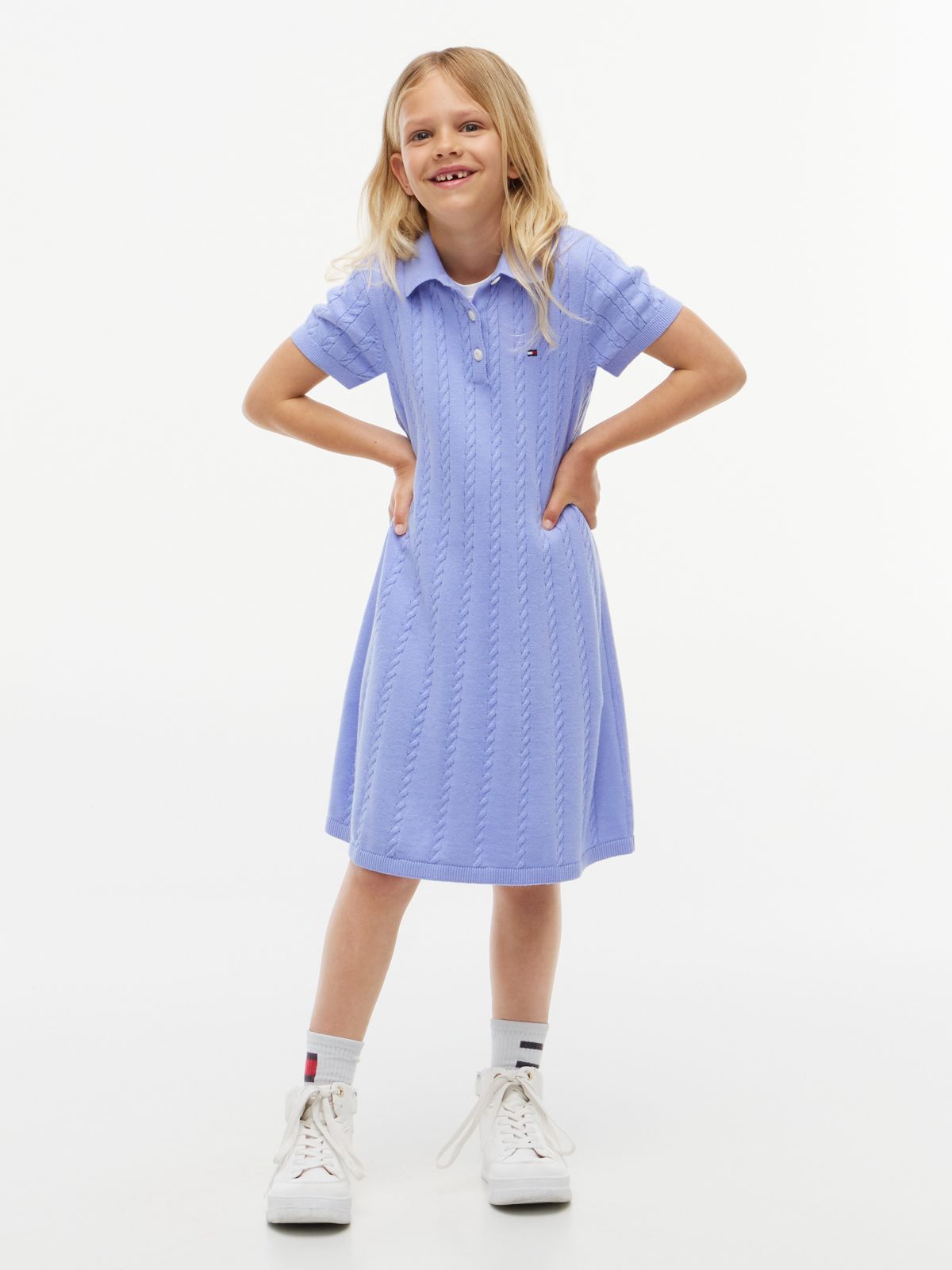Kids' Polo Sweater Dress — Vintage Iris
