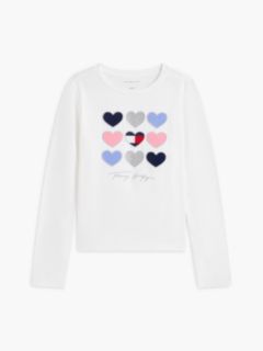 Kids' Heart Logo Puff-Sleeve T-Shirt — White 5