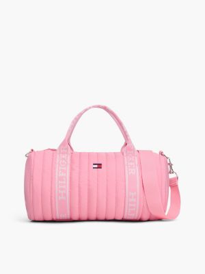 Kids' Quilted Duffel Bag, Jasmine Pink