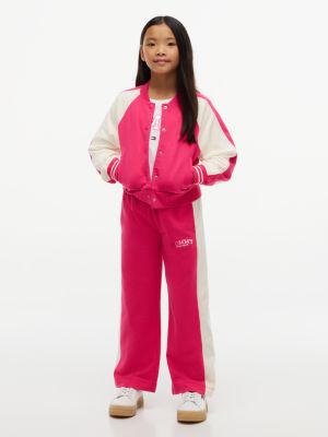 Tommy Hilfiger Girls' Kids' Colorblock Varsity Logo Sweatpant - Pink - XXS