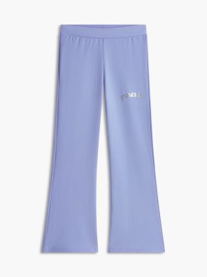 Детские леггинсы Tommy Hilfiger Tommy Logo Flare, цвет: Iris — фото 5