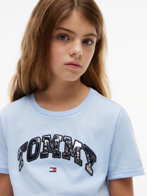 Детская футболка Tommy Hilfiger Foil Tommy Logo, цвет: Светлый синий — фото 3