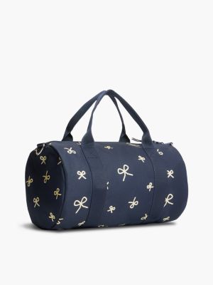 Детская сумка Tommy Hilfiger Allover Foiled Bow Duffel, цвет: Тёмно-синий разноцветный — фото 3