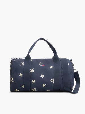 Детская сумка Tommy Hilfiger Allover Foiled Bow Duffel, цвет: Тёмно-синий разноцветный — фото 1
