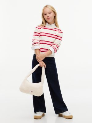 Детская сумка Tommy Hilfiger Teddy Fleece Shoulder, цвет: Молочный белый — фото 2