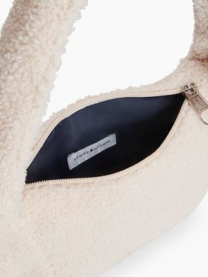 Детская сумка Tommy Hilfiger Teddy Fleece Shoulder, цвет: Молочный белый — фото 5