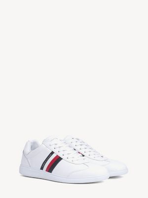 white leather sneakers tommy hilfiger