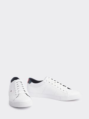tommy hilfiger white leather sneakers