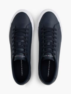 Flag Stripe Vulcanized Leather Sneaker — Navy 3