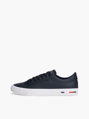 Мужские кроссовки Tommy Hilfiger Flag Stripe Vulcanized Leather, цвет: Тёмно-синий — фото 7