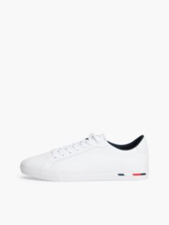 Flag Stripe Vulcanized Leather Sneaker — White 7