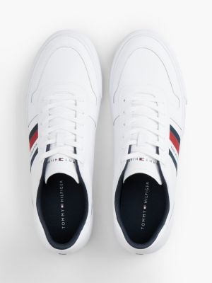 Мужские кроссовки Tommy Hilfiger Signature Stripe Coated Leather, цвет: Белый — фото 3