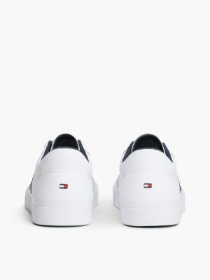 Мужские кроссовки Tommy Hilfiger Signature Stripe Coated Leather, цвет: Белый — фото 4
