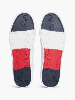 Мужские кроссовки Tommy Hilfiger Signature Stripe Coated Leather, цвет: Белый — фото 5