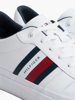 Мужские кроссовки Tommy Hilfiger Signature Stripe Coated Leather, цвет: Белый — фото 6