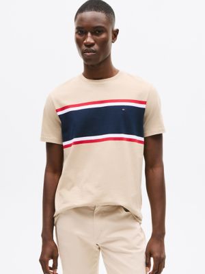Block Stripe T-Shirt, Beige