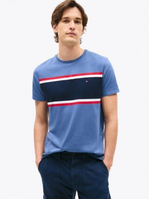 Block Stripe T-Shirt, Faded Indigo