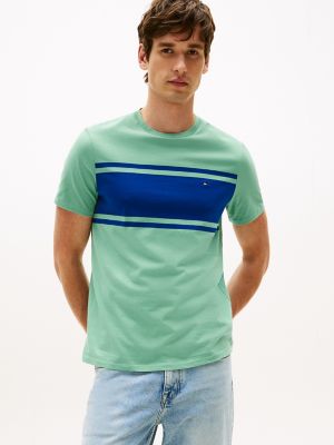 Block Stripe T-Shirt, Frosted Evergreen