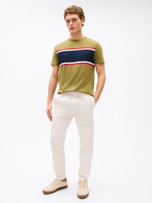 Block Stripe T-Shirt, Uniform Olive