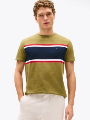 Block Stripe T-Shirt, Uniform Olive