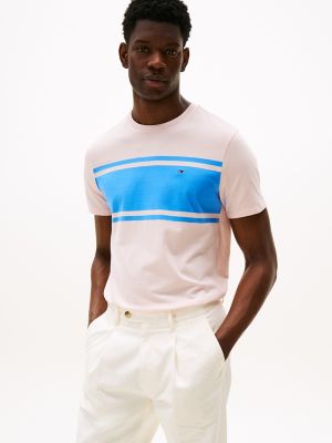 Block Stripe T-Shirt, Whimsy Pink