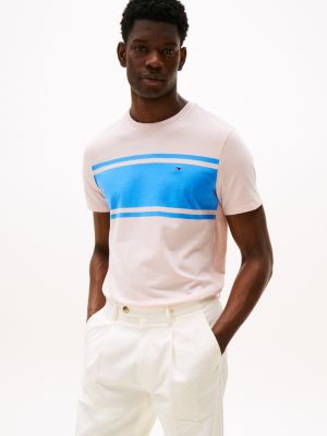 Block Stripe T-Shirt, Whimsy Pink
