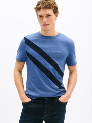 Banner Stripe T-Shirt, Faded Indigo