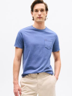 Washed Pocket T-Shirt, Faded Indigo