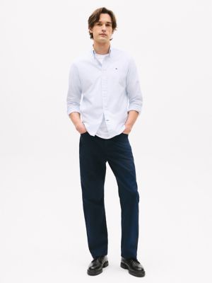 Regular Fit Gingham Stretch Poplin Shirt, Breezy Blue