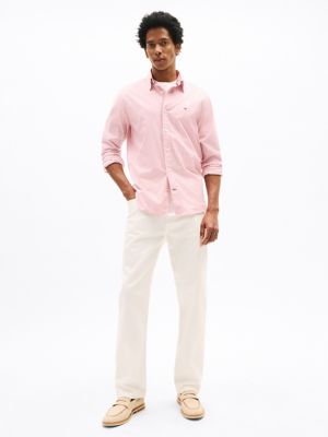 Regular Fit Gingham Stretch Poplin Shirt, Teaberry Blossom