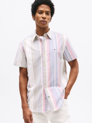 Regular Fit Stripe Oxford Shirt, Uniform Olive Stripe