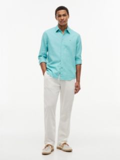 Regular Fit Linen-Blend Shirt — Ocean Tide 2