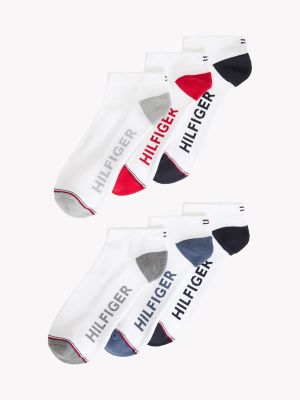 Monotype Logo Ankle Sock 6-Pack, Lucent White / Multi