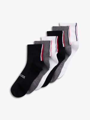 Monotype Sport Quarter Top Sock 6-Pack, Deep Black / Multi