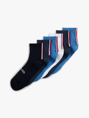 Monotype Sport Quarter Top Sock 6-Pack, Dusty Indigo / Multi