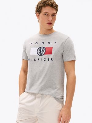Hilfiger Circle Logo T-Shirt, Grey Heather